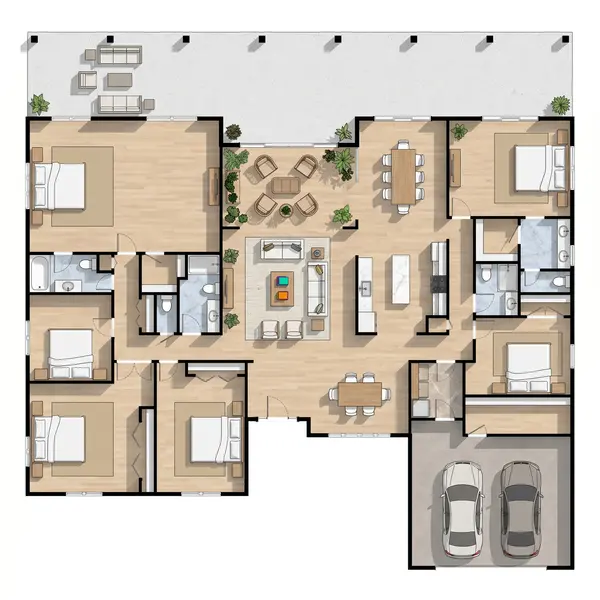 Sprawling Earthy 6-Bed Home floorplan