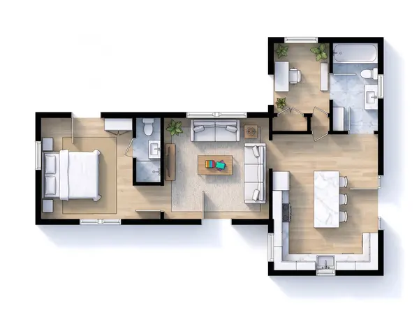 Cozy Natural 1-Bed floorplan