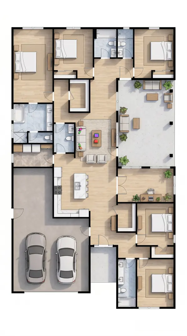Bright 5-Bed Residence floorplan