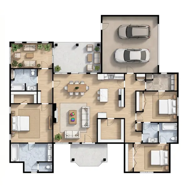 Spacious Bold 3-Bed Home floorplan
