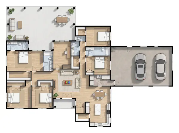 Earthy 5-Bed House floorplan