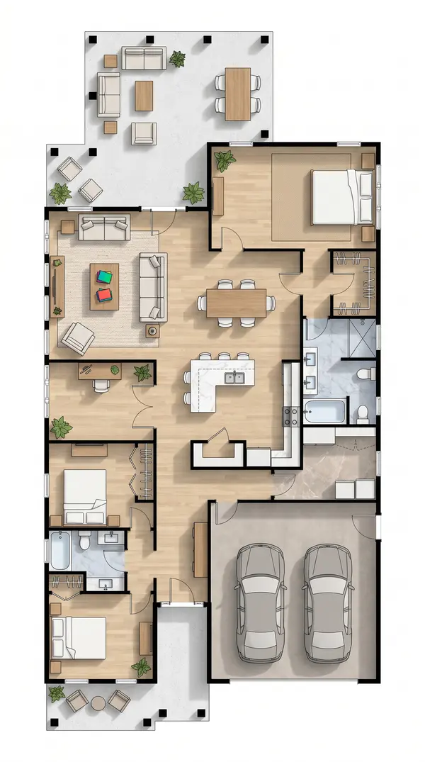 Spacious Bright 3-Bed House floorplan