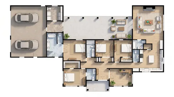 Spacious Bright 4-Bed House floorplan