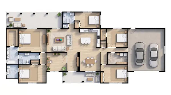 Sprawling Bright 5-Bed floorplan