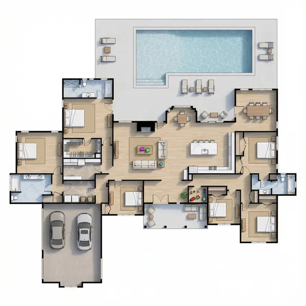 Sprawling Earthy 6-Bed floorplan