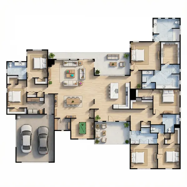 5 Bed 5 Bath House Plan floorplan