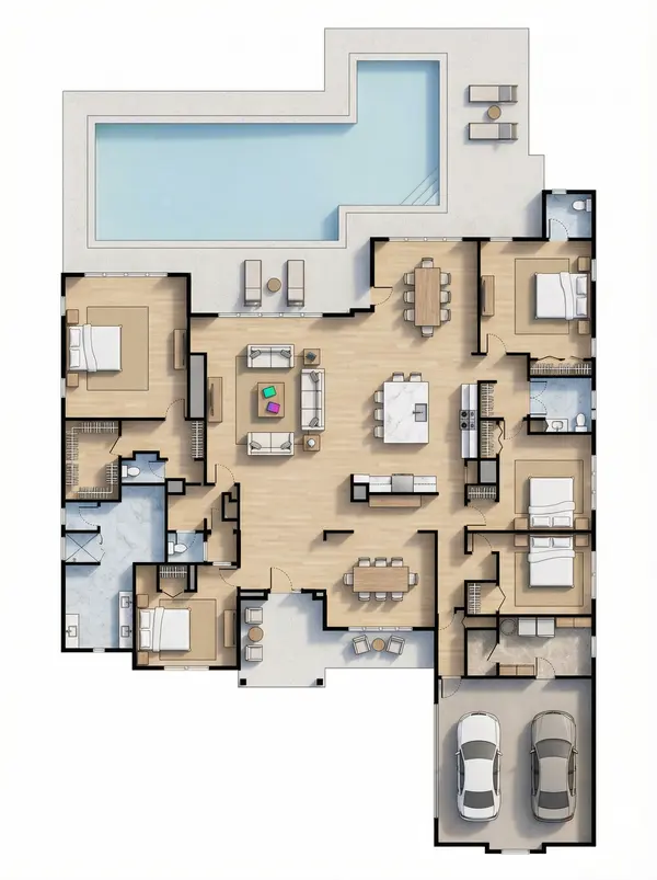 5 Bed 5 Bath House Plan floorplan