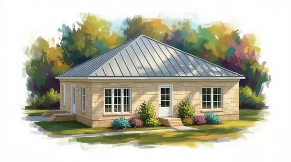 Bright 2-Bed Home exterior render