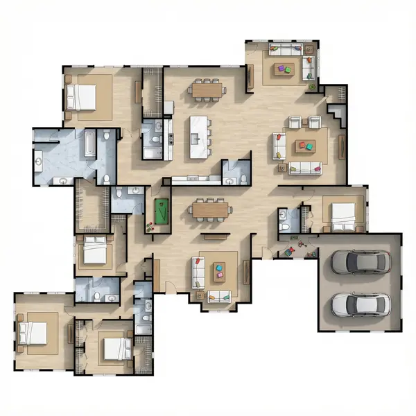 Sprawling Bright 5-Bed floorplan