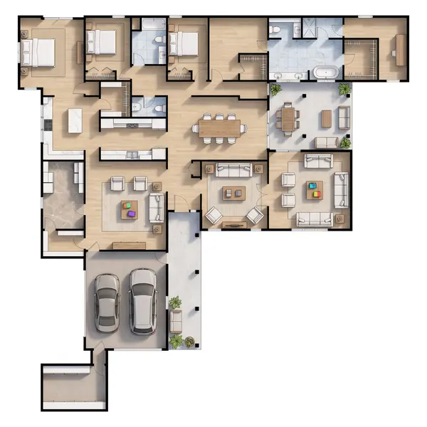 Bright 4-Bed House floorplan