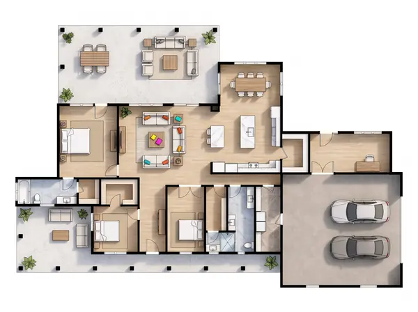 Sprawling Natural 2-Bed floorplan
