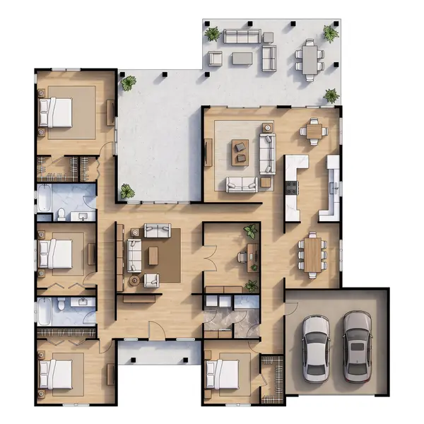 Spacious Bright 4-Bed House floorplan
