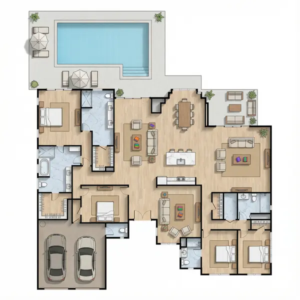 Expansive 4-Bed Natural Home floorplan