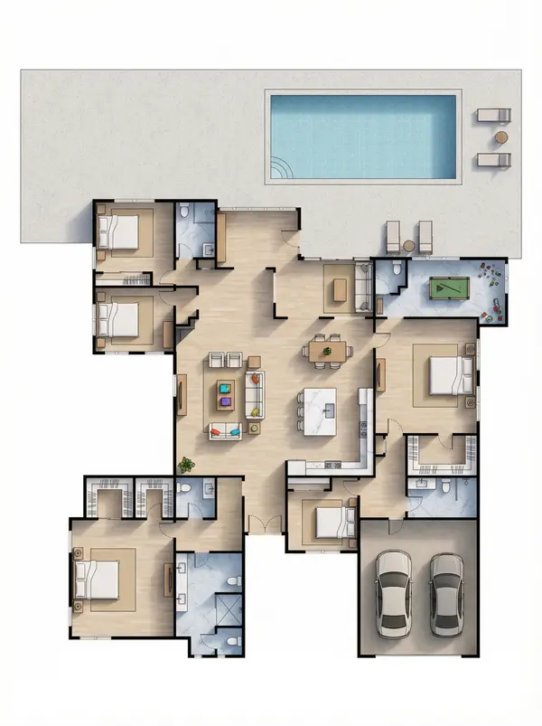 Sprawling Earthy 5-Bed floorplan