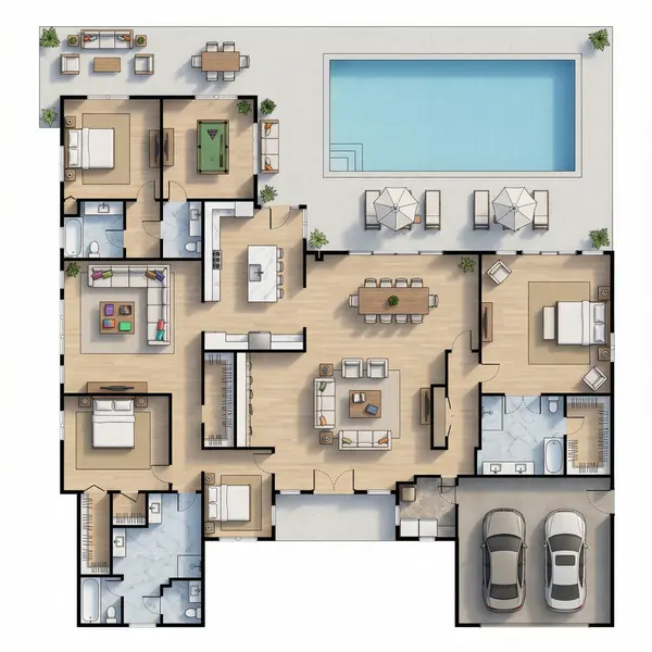 Sprawling Bright 4-Bed Home floorplan