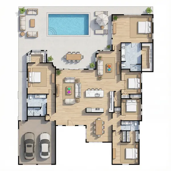 Sprawling Natural 5-Bed floorplan