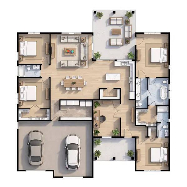 Spacious Bright 4-Bed floorplan