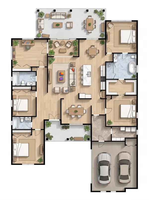 Spacious Bright 4-Bed Home floorplan