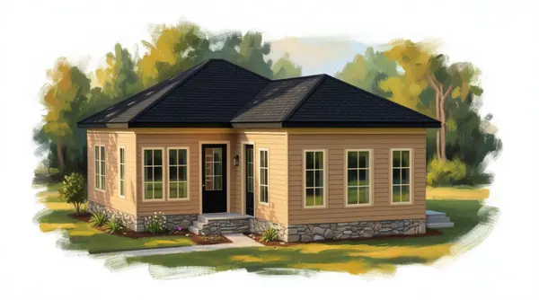 Compact Classic 1-Bed House exterior render