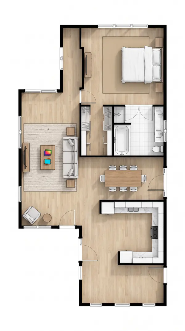 Compact Classic 1-Bed House floorplan
