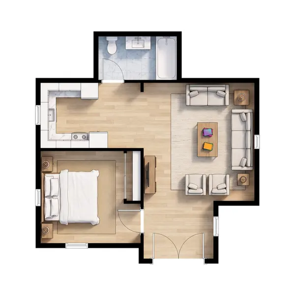 Bright Compact 1-Bed Home floorplan