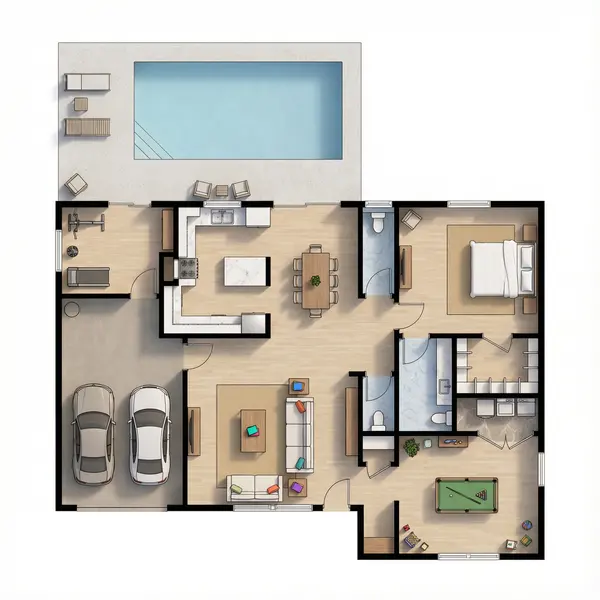 Bright 1-Bed House floorplan