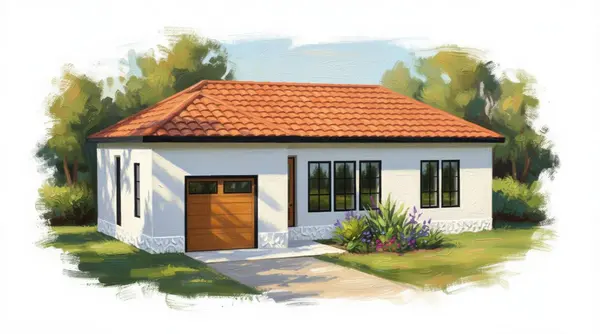 Bright 1-Bed House exterior render