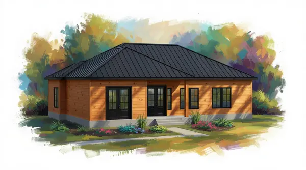 Natural 1-Bed Home exterior render