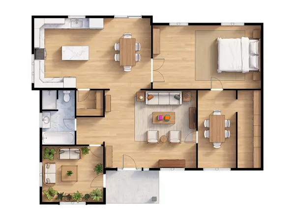 Natural 1-Bed Home floorplan