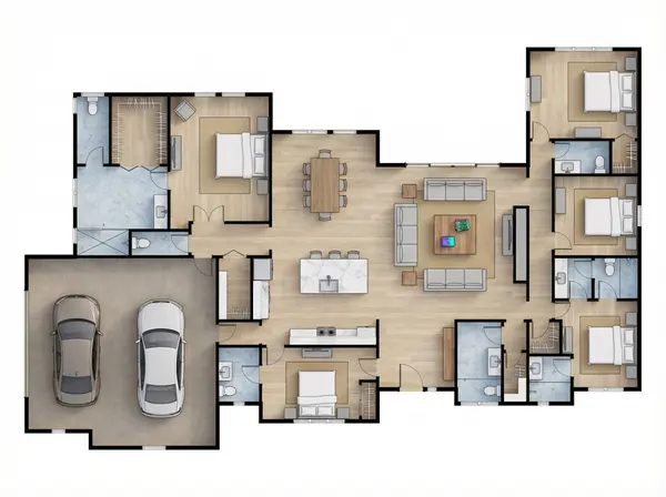 Bright 5-Bed House floorplan