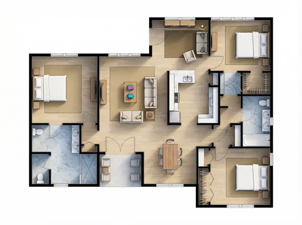Natural 3-Bed Home floorplan