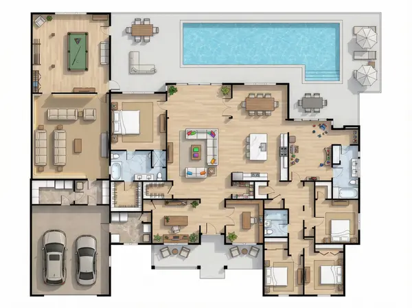 Bright 4-Bed House floorplan