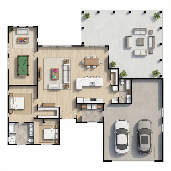Expansive Industrial 2-Bed floorplan