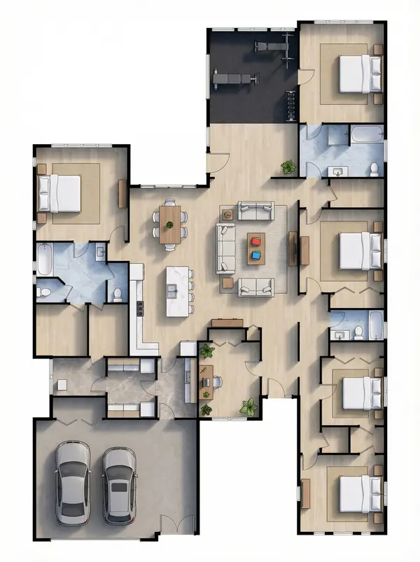 Spacious Dark 5-Bed House floorplan