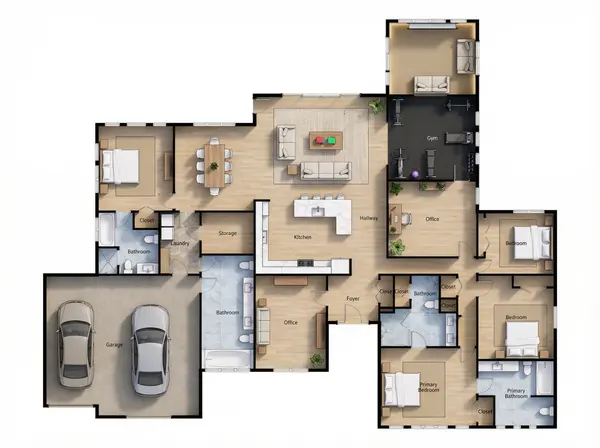 Sleek 4-Bed Home floorplan