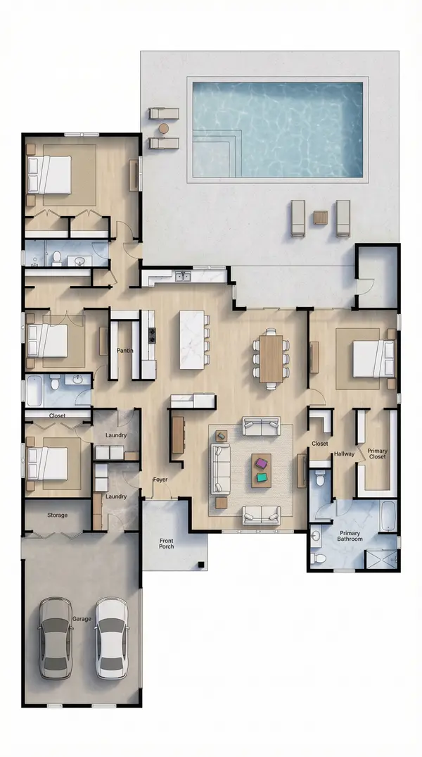 Sprawling Earthy 4-Bed floorplan