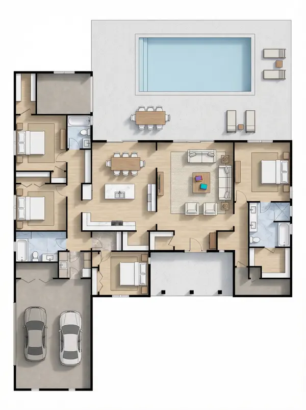 Earthy 4-Bed Home floorplan