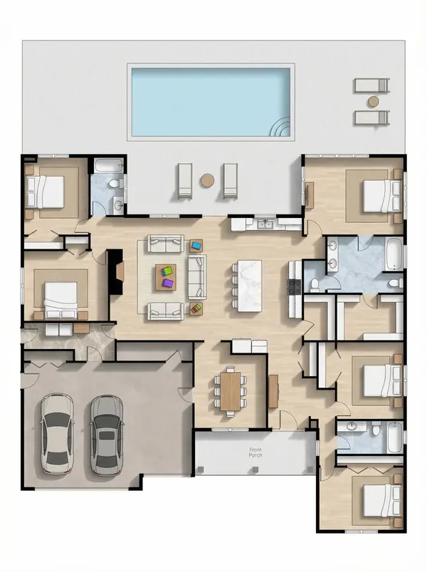 Spacious 5-Bed Earthy floorplan