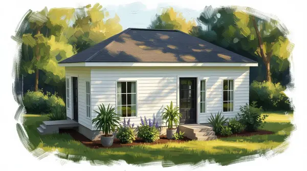 Bright 1-Bed Home exterior render