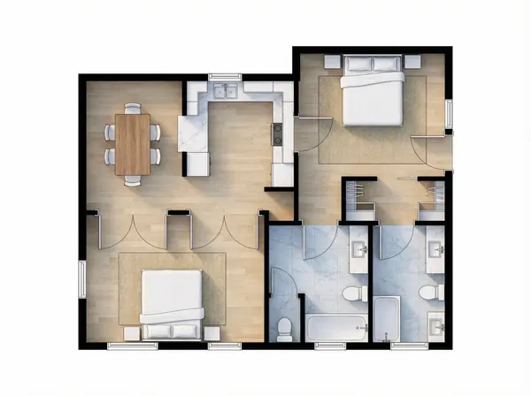 Bright 2-Bed floorplan