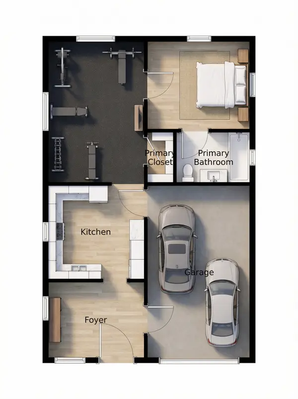 Compact Bright 1-Bed floorplan