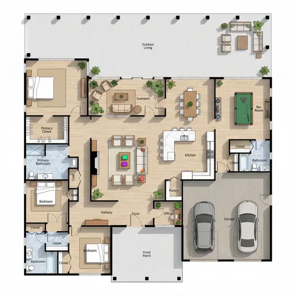 Spacious Natural 3-Bed House floorplan