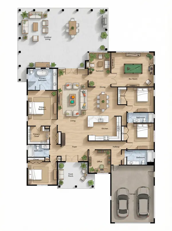 Bright 4-Bed House floorplan