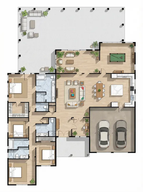 Earthy 4-Bed Home floorplan