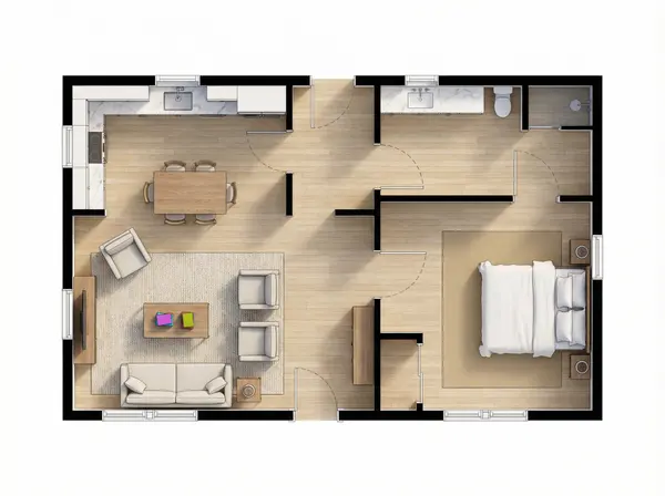 Compact Classic 1-Bed House floorplan