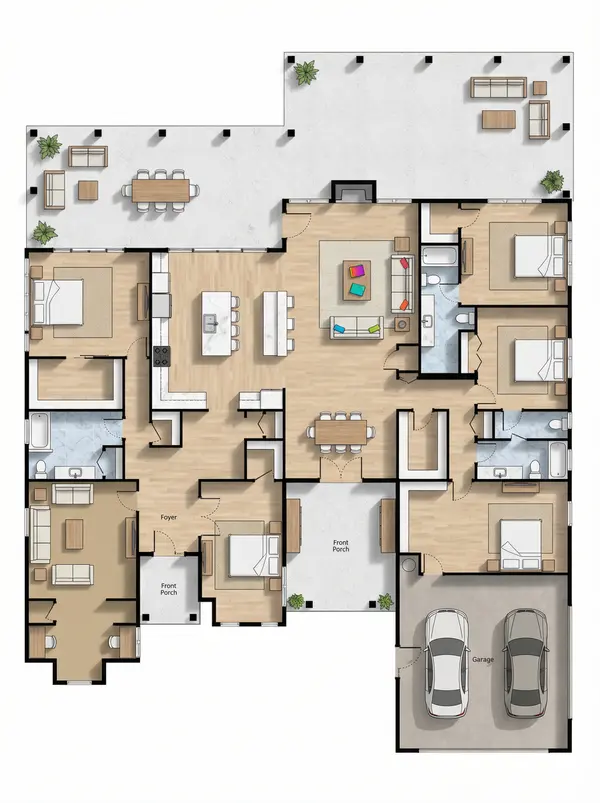 Sprawling Earthy 4-Bed Home floorplan