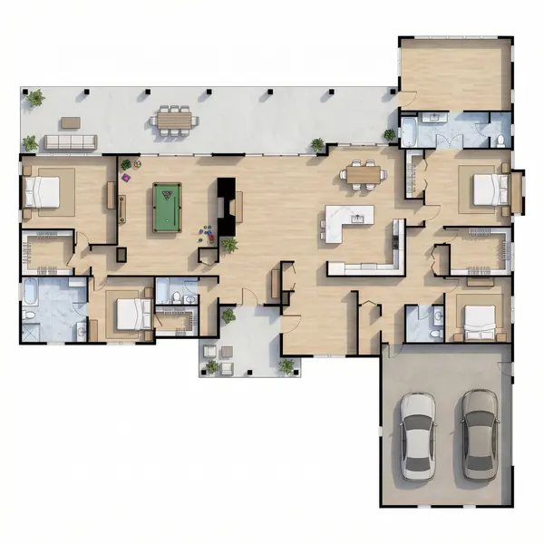 Spacious Earthy 4-Bed House floorplan