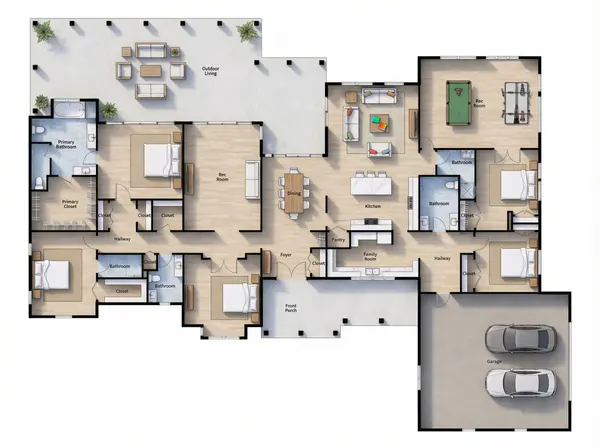 Spacious Natural 5-Bed House floorplan