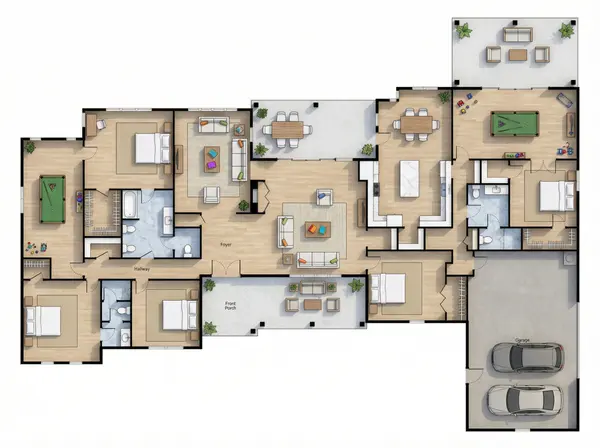Sprawling Dark 5-Bed House floorplan