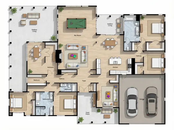 Natural 6-Bed Mountain Home floorplan